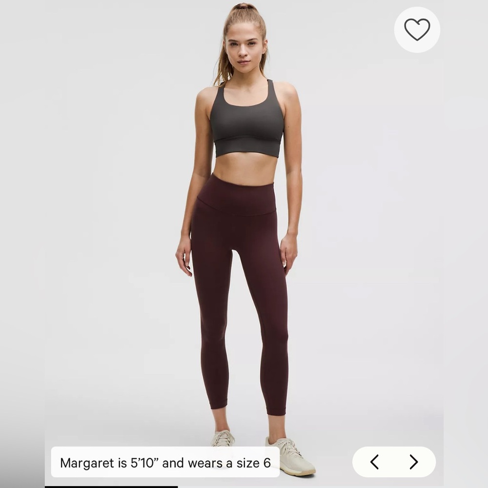 NWT Lululemon Wunder Train High-Rise Tight 25" Goodnight Plum Size 6 - Picture 4 of 9